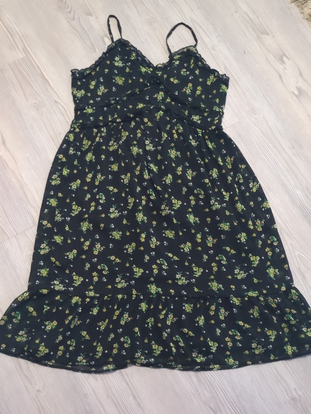 No Boundaries Floral Cami Dress Bundle XXL Pink & Black Babydoll 2-Piece 19 Zipp - Picture 11 of 16